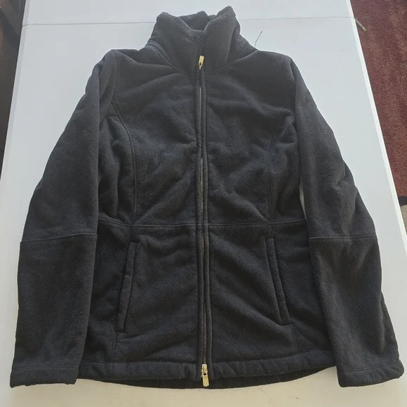 Lily Pulitzer Jacket Womens XS Black Inner Fleece Full Zip Long Sleeve Grunge - Picture 3 of 15